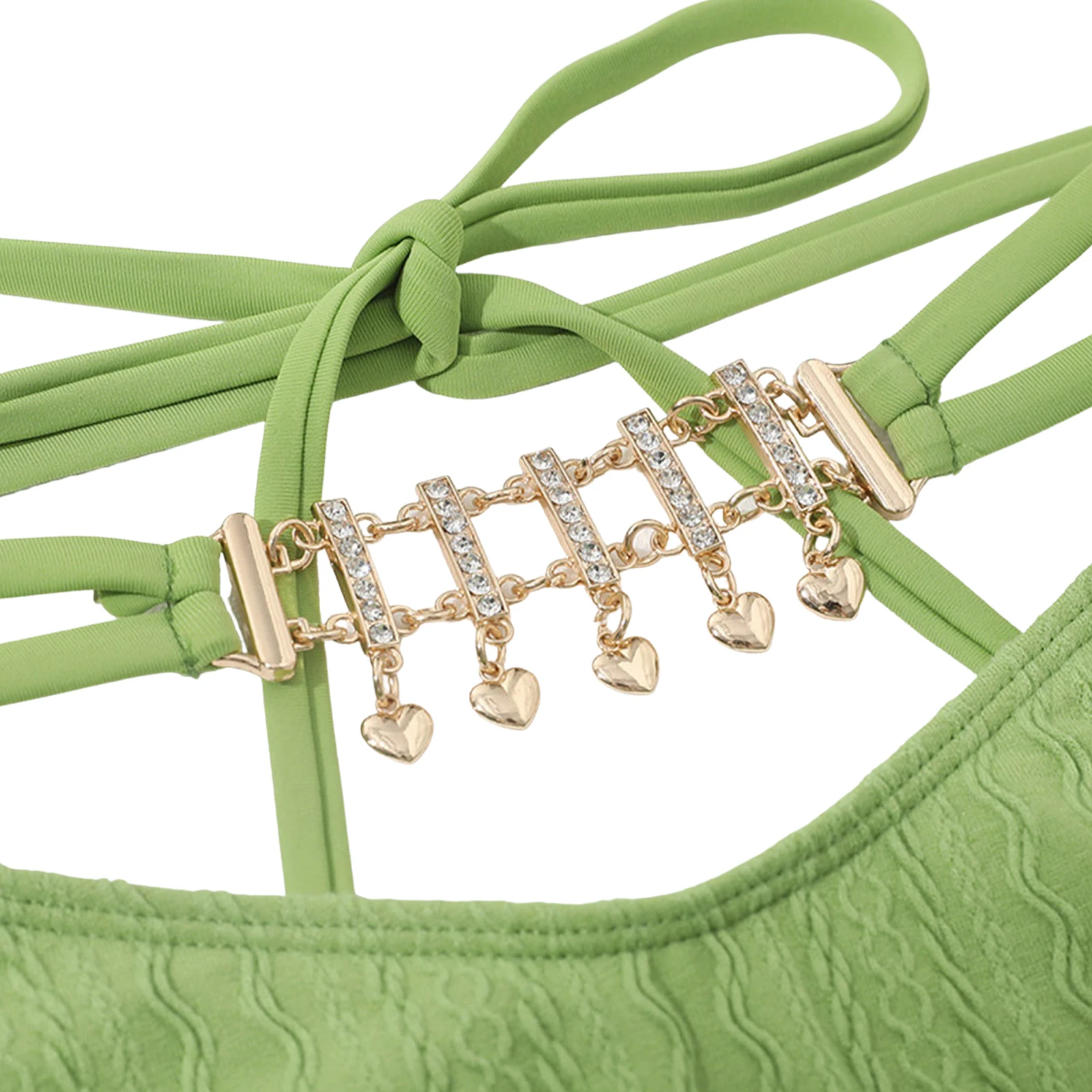 Купальник сексуальный женский бикини Новинка бразильский однотонный на цепочке