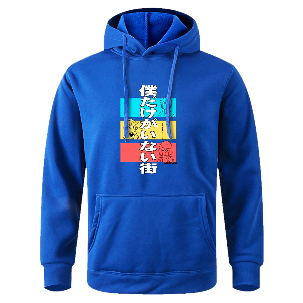 

Satoru Fujinuma Kenya Kobayashi Print Men'S Sweatshirt Loose Vintage Clothes Coldproof Vogue Hoody Oversized Casual Mens Hooded