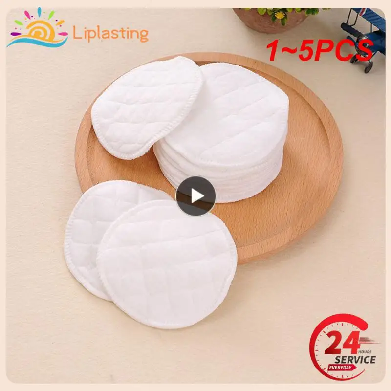 

1~5PCS Reusable Breast Feeding Nursing Breast Pads Washable Soft Absorbent Baby Supplies EIG88