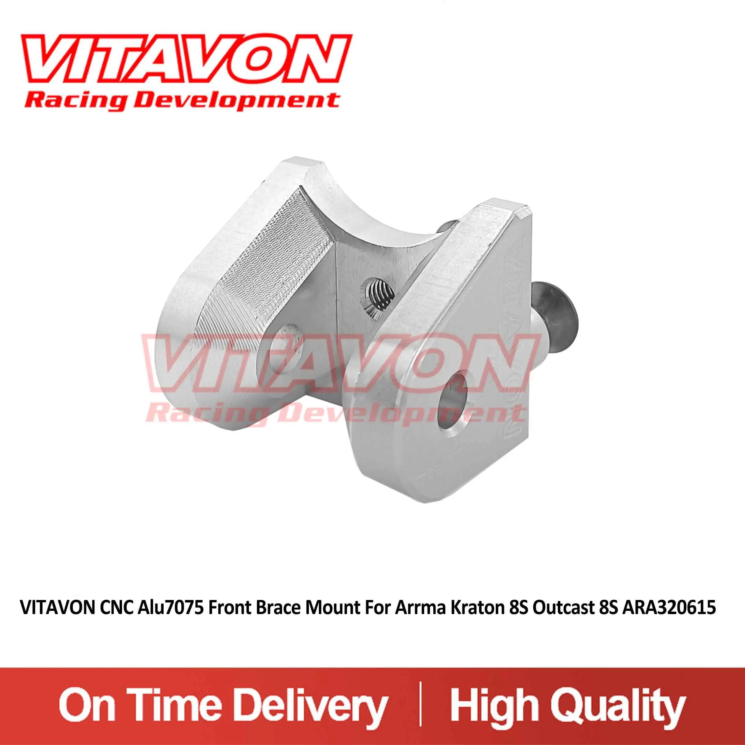 Фото VITAVON CNC Alu7075 Крепление передней скобы для Arrma Kraton 8S Outcast 8S ARA320615 №1