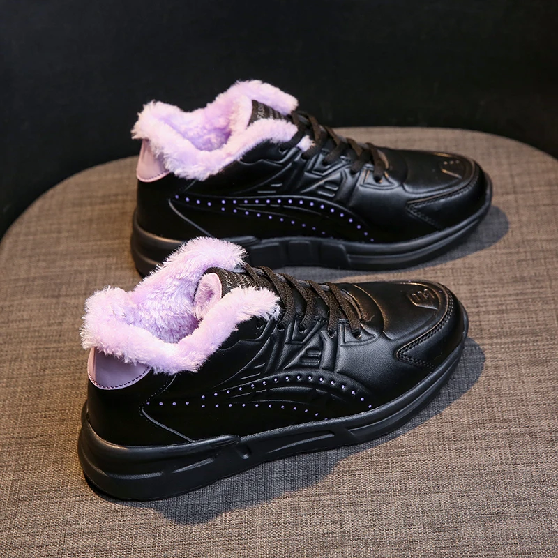 Ladies Casual Shoes Lace-up Fashion Sneakers Platform Snow Boots Winter Women Boots Warm Plush Women's Shoes