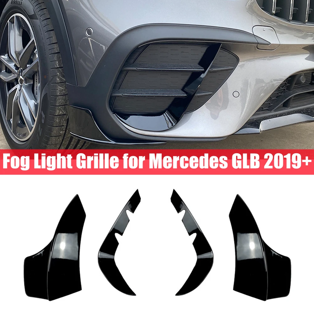Front Bumper Canards Spoiler Lip Side Splitters for Mercedes GLB X247 Class GLB200 GLB220 GLB250 GLB35 AMG 2019-2022 Body Kits
