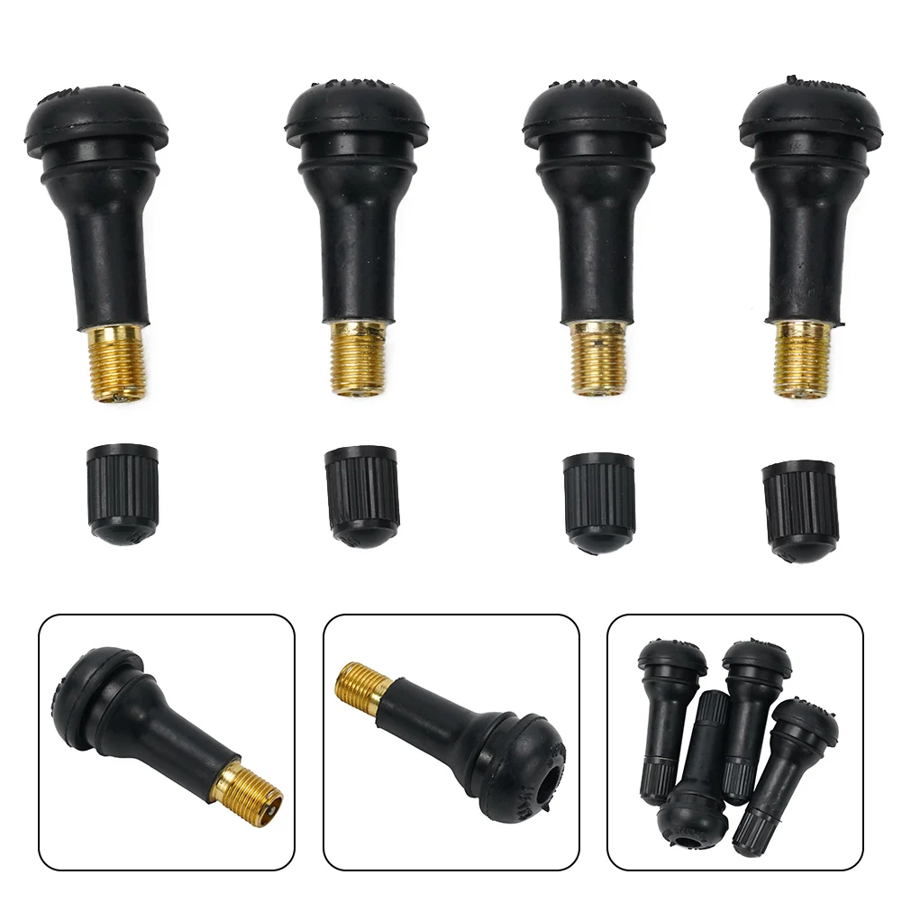 

4pcs TR412/TR413 High Quality Tire Valve Stem Universal Rubber Valve Tubeless Nozzle With Core Car Accessories