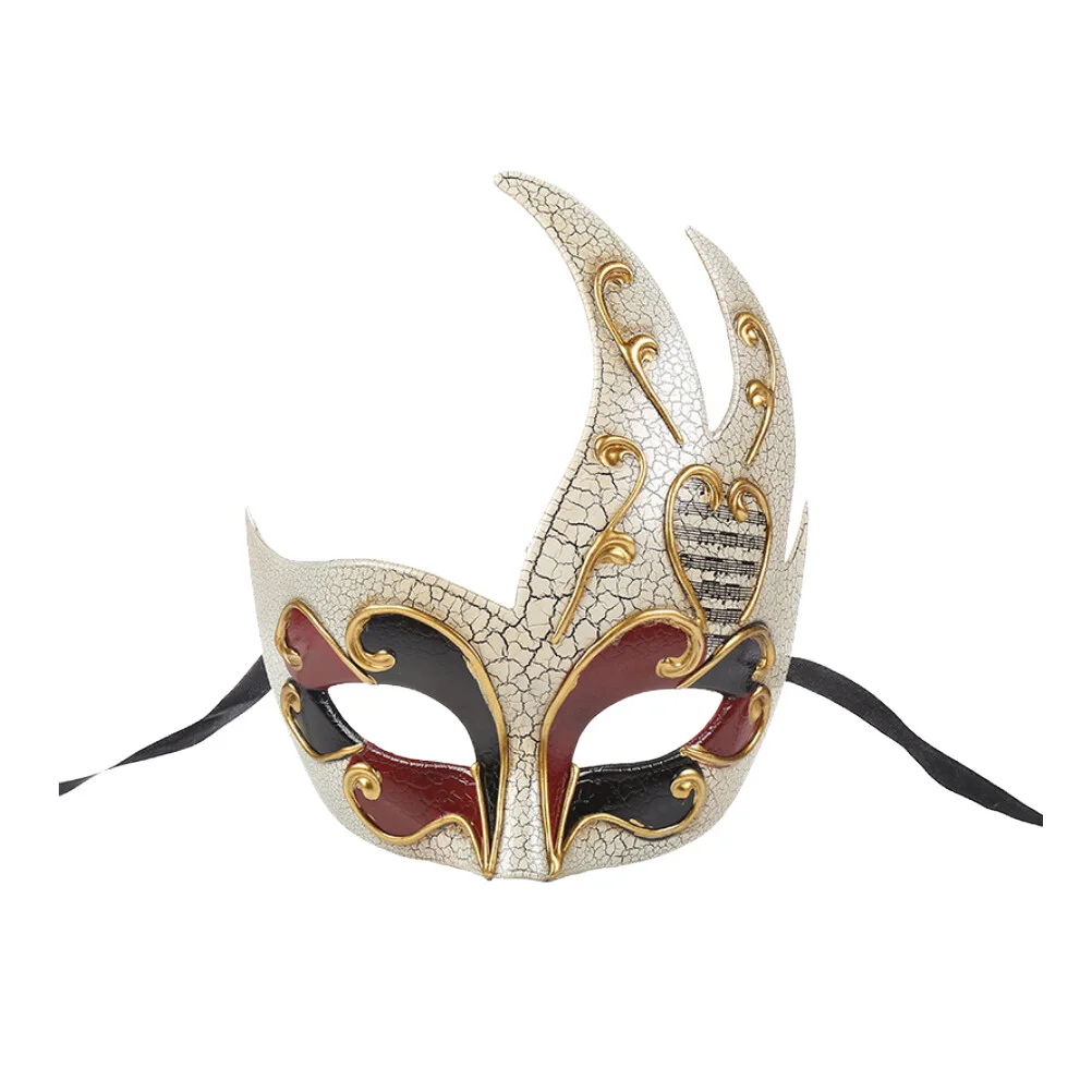 

Clothing Men's Masquerade Mask Venice Flame Shape Masks Ball Purple Man Modeling