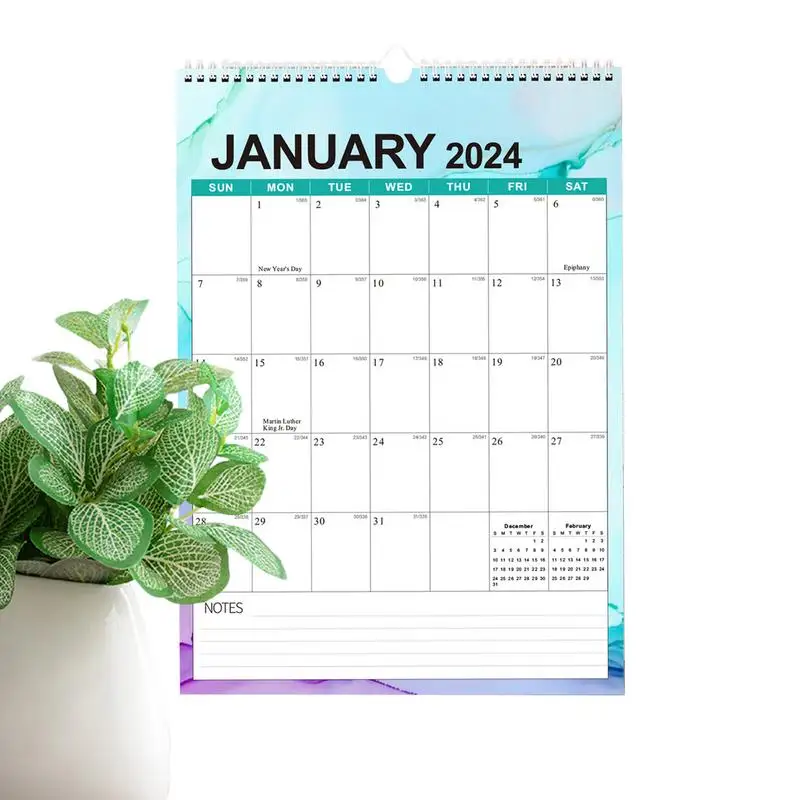 

2024 настенный календарь с января 2024 по июнь 2025 планировщик на стену календарь Проволочный переплет ежемесячный календарь для дома семейный планировщик 30