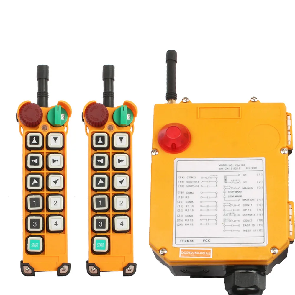 F24-10S 2 передатчика 1 приемник 10 каналов с аварийным промышленным беспроводным