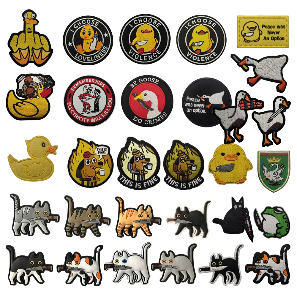 Тактическая повязка на руку с вышивкой утки тактическая белая гусиная эмблема