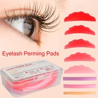 8 pairsbox silicone eyelash perming pads reusable 3d eyelash lifting curling applicator lash perming shield pad makeup tools