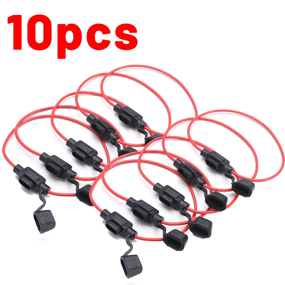 

5 ~ 10 шт. автомобильный держатель предохранителя, водонепроницаемый линейный автомобильный мини-переходник с лезвием, держатель предохранителя 30A, вставка постоянного тока для разъема выключателя отключения