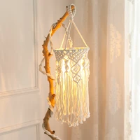 lampshade chandeliers home decor light cover rattan bohemian hand woven cotton rope lampshade