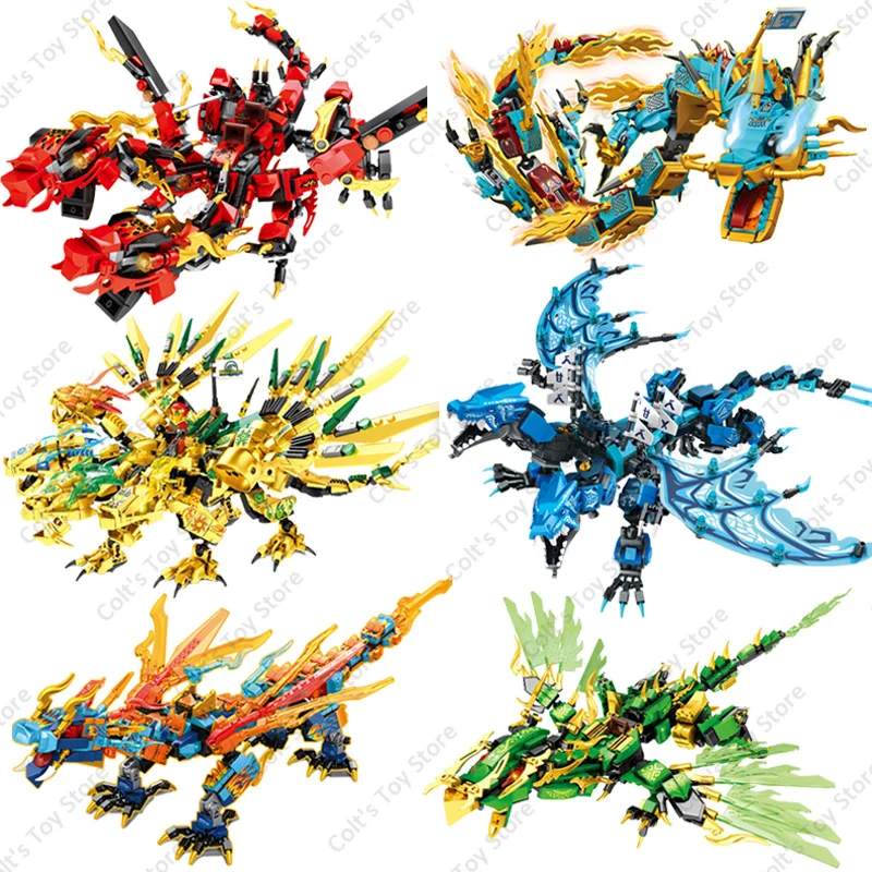 Новинка, легендарный ниндзя, конструктор Ллойд Голден, ультра дракон, Классическая фигурка аниме, модель Кай Джей Зейн, конструктор, набор игрушек, детские подарки