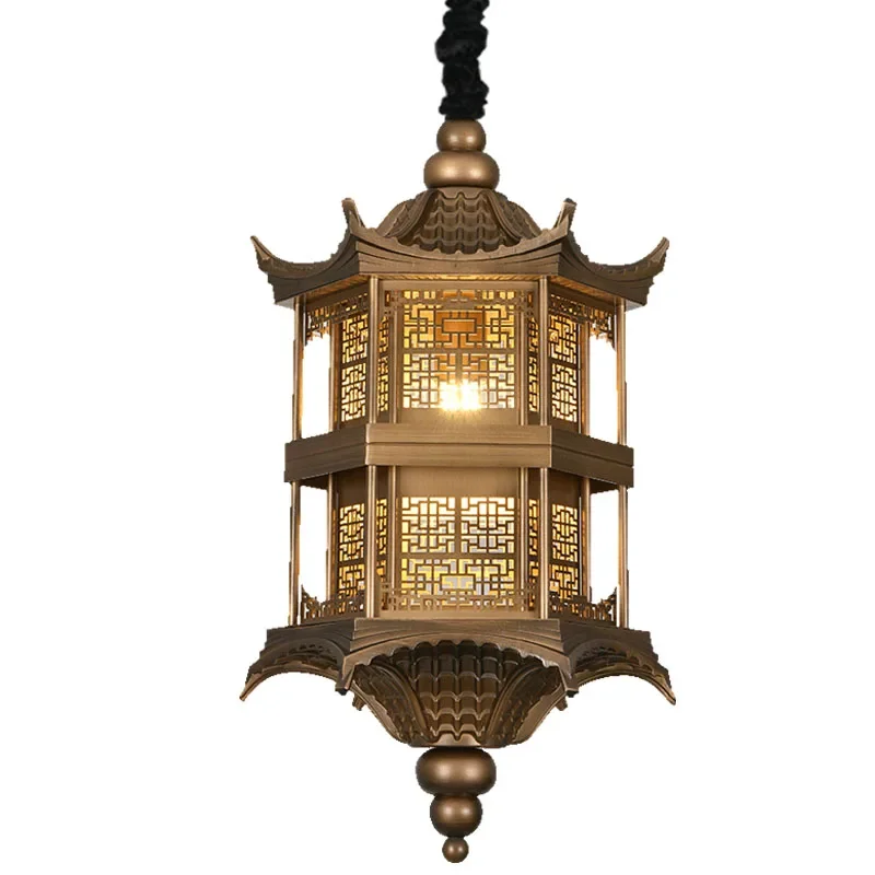 Новая китайская люстра уличная водонепроницаемая отель ресторан карниз коридор