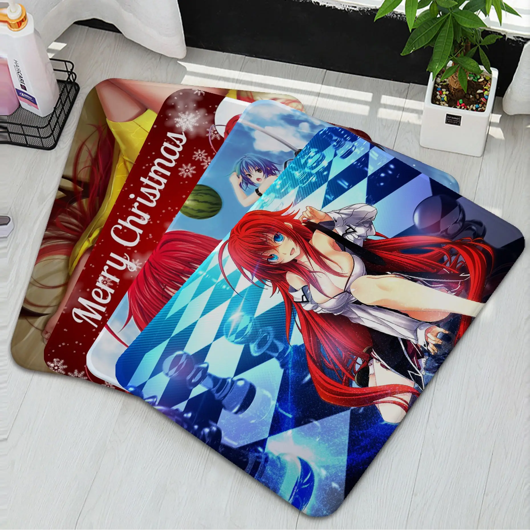 

High School DxD Long Rugs Washable Non-Slip Living Room Sofa Chairs Area Mat Kitchen Bedside Mats