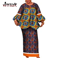 dashiki african dresses for women african clothes for lady long sleeve evening dress dashiki party wear bazin riche wy5335