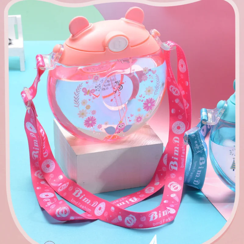 Пластиковая бутылка для воды с соломинкой 380 мл | Дом и сад