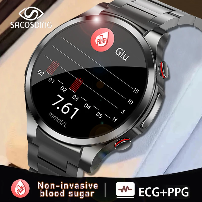 

SACOSDING New Blood Glucose Measurement Men Women Smart Watch IP67 Waterproof For Android Ios Multiple Dial Fashion Smartwatch