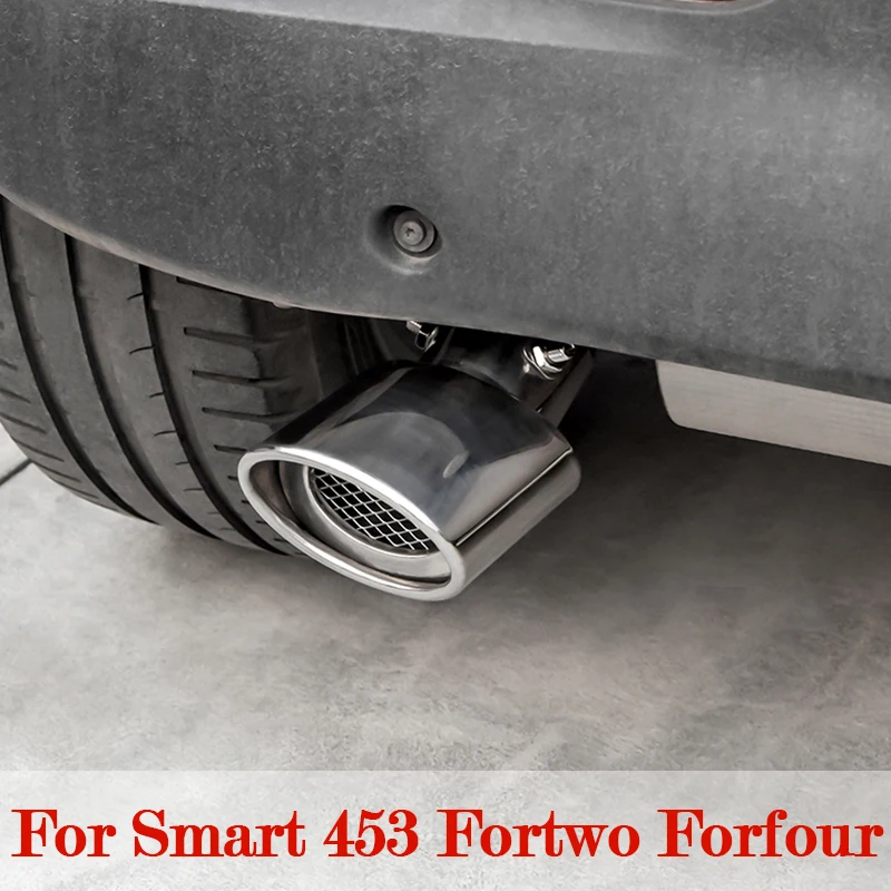 

Насадка На выхлопную трубу автомобиля, насадка на выхлопную трубу из нержавеющей стали для Smart 453 Fortwo Forfour, декоративные аксессуары для модификации