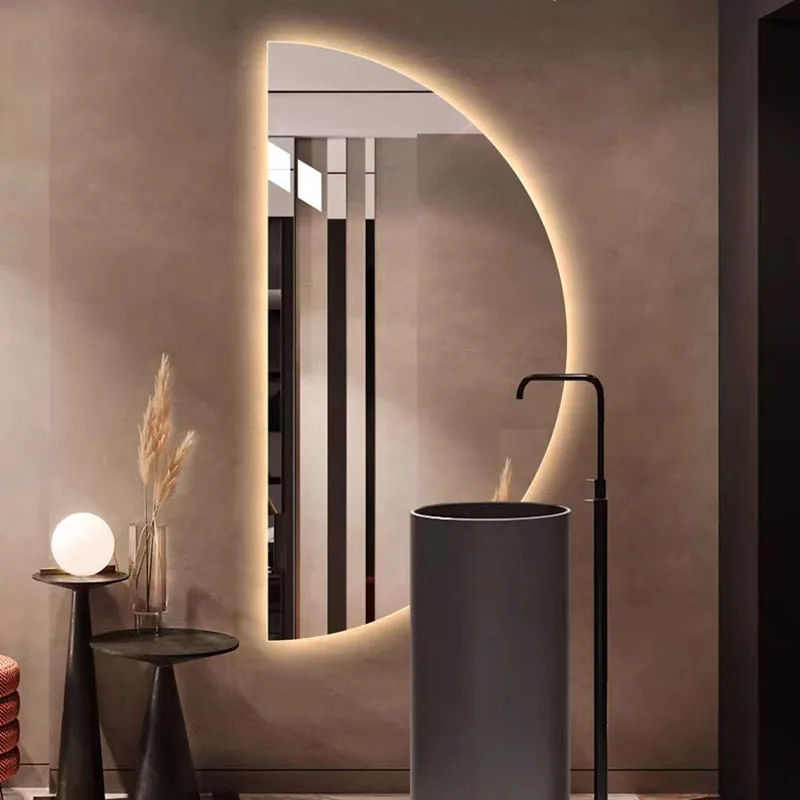 

Long Shower Bathroom Mirror Night Light Girls Design Hanging Funky Decor Mirror Modern Full Size Espelhos Decorativos Home Decor