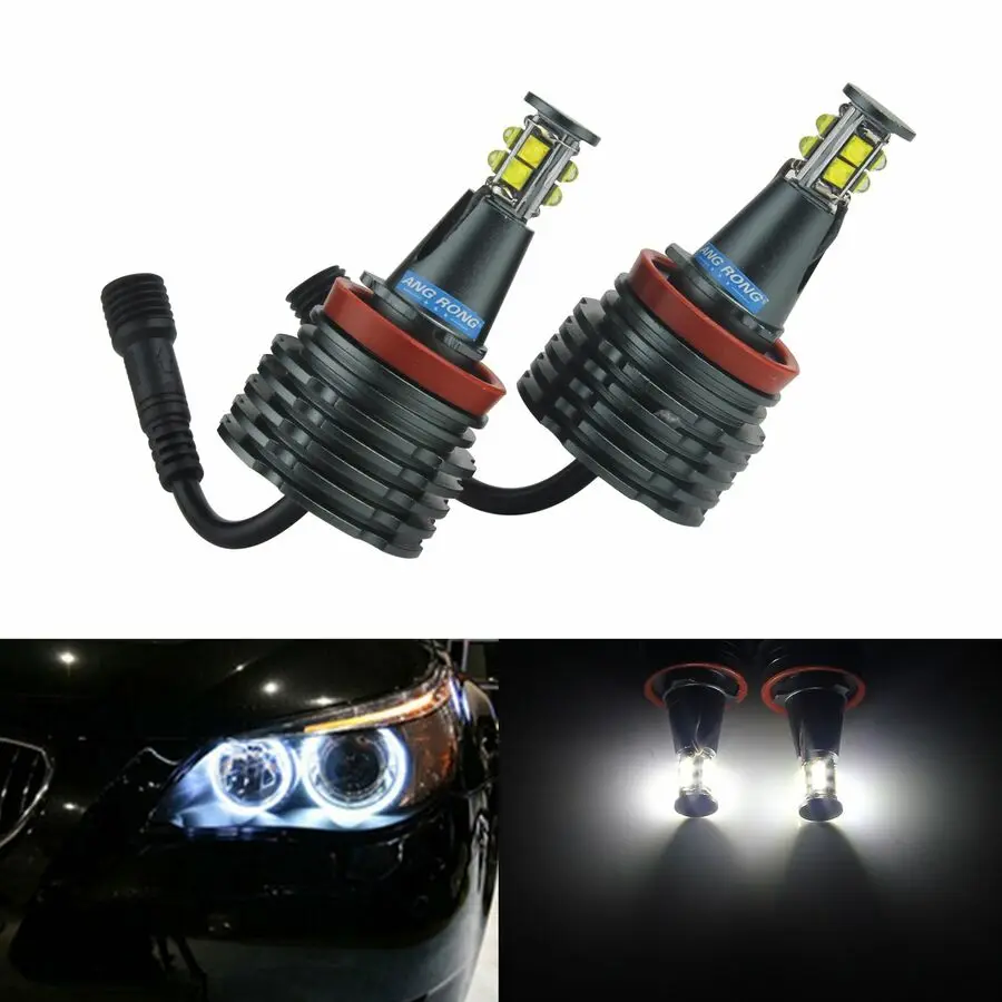 

H8 40W LED Angel Eye Halo Ring Light Bulb For BMW E82 E90 E92 E60 E61 E63 E70 X6