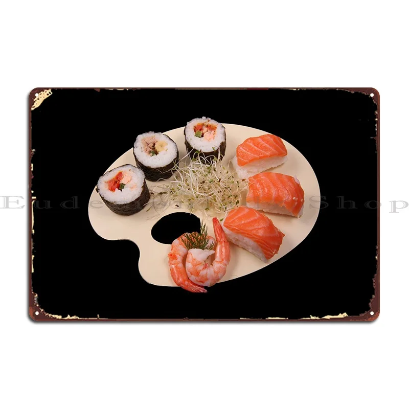 

Sushi Metal Sign Plaques Wall Mural Garage Funny Designing Mural Tin Sign Poster