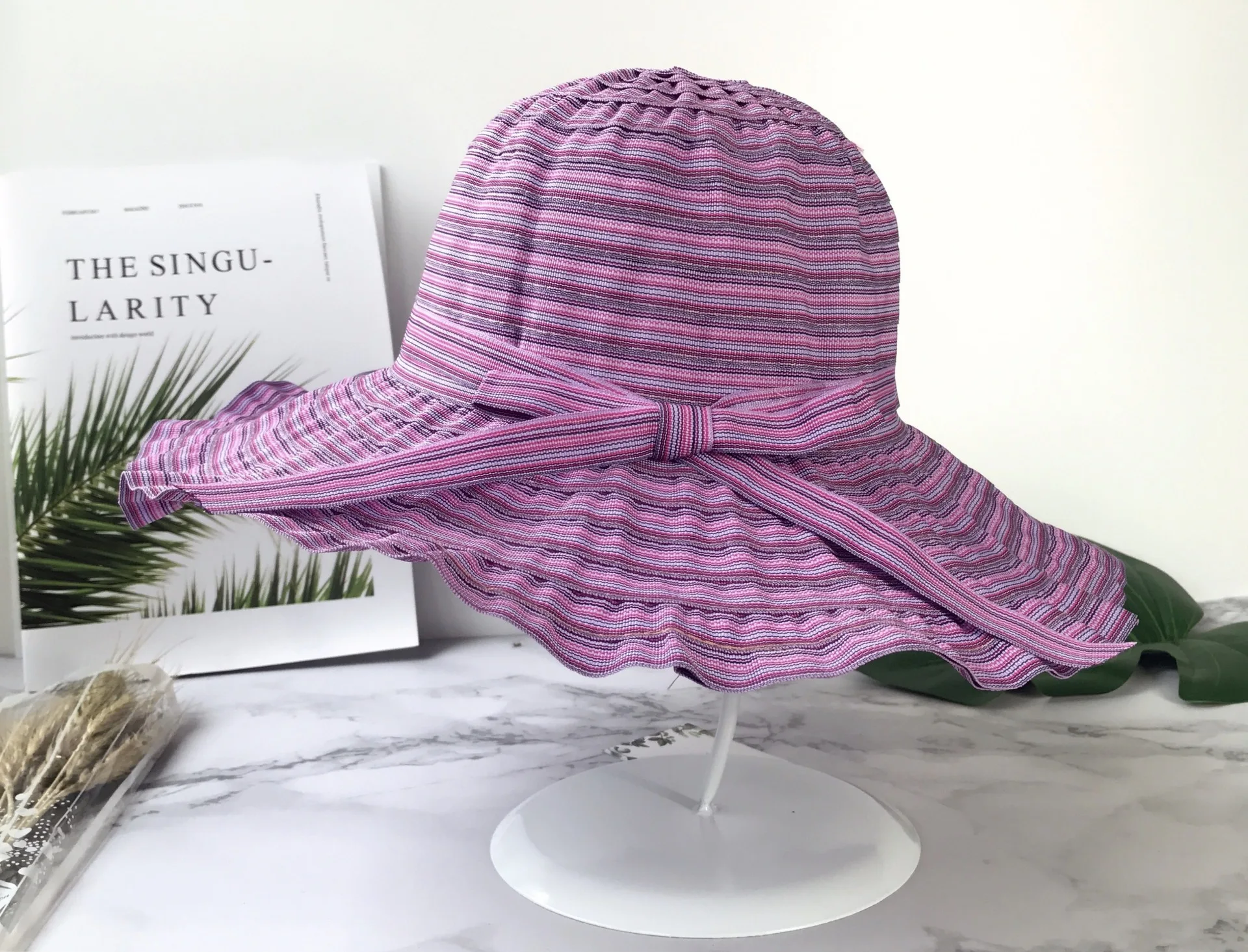 

Korean Sun Hat with Big Brim Ladies Caps Travel Sunshade Face Protector Foldable Portable Basin Hats Gorros Para Niña