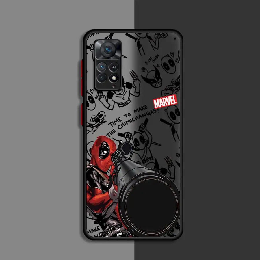 Marvel Comic Deadpool Phone Case for Xiaomi Redmi Note 11 Pro 5G 12S 11S 12 13 ProPlus 10S 10 7 9 8 9S Cover