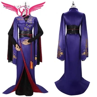 twisted wonderland snow princess vil schoenheit kimono purple adult dress halloween cosplay costume for women man