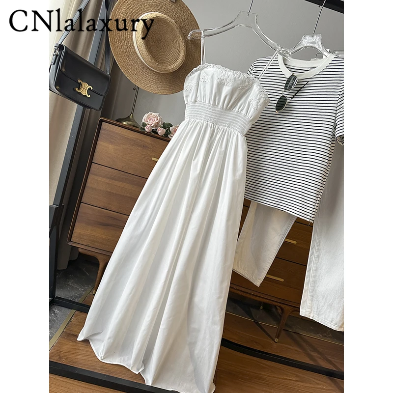 Повседневное летнее платье-слинг CNlalaxury женские бандажные платья-трапеции без