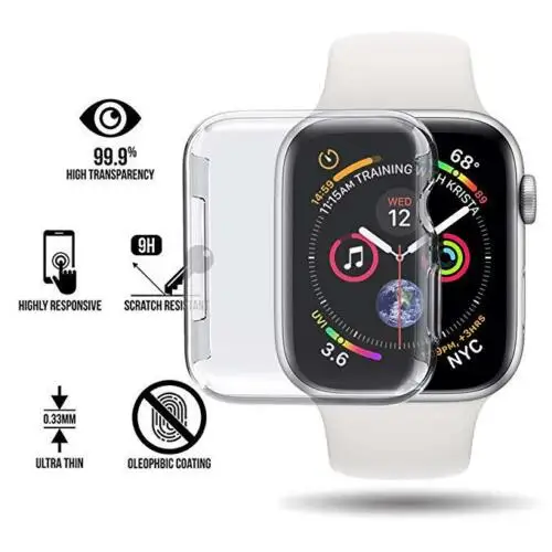 

Transparent Protective Cover for Iwatch 3 2 1 Ultral Clear Crystal Hard Snap Case for Apple Watch Series 3 2 1 Screen Protector