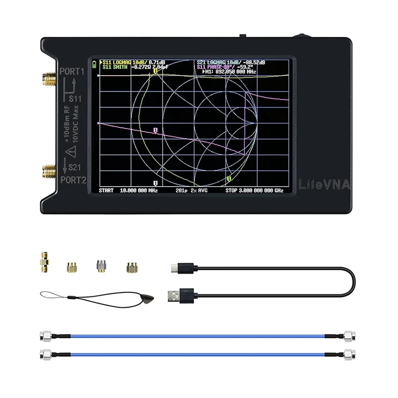 

Litevna-64 VNA Analyzer 50Khz-6.3Ghz Portable Vector Network Analyzer Antenna Analyzer 4Inch Display