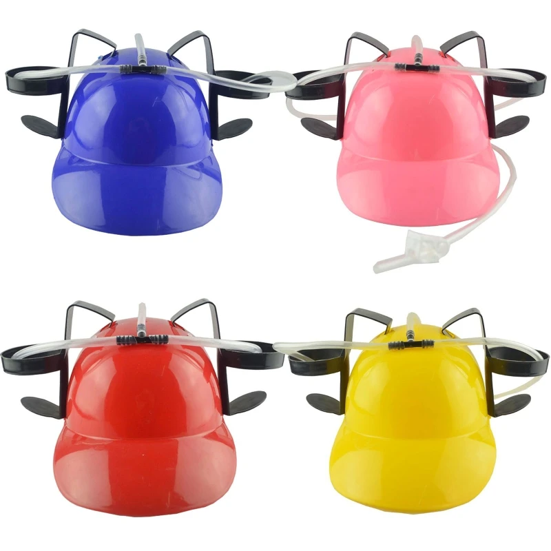 

Drinking Helmet Hands-free Novelty Drink Hat Guzzler Helmet Teens Party Supplies