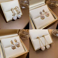 fashion pearl dangle earrings luxury designer jewelry novelties 2022 trend korean accessories female holiday gift free shipping