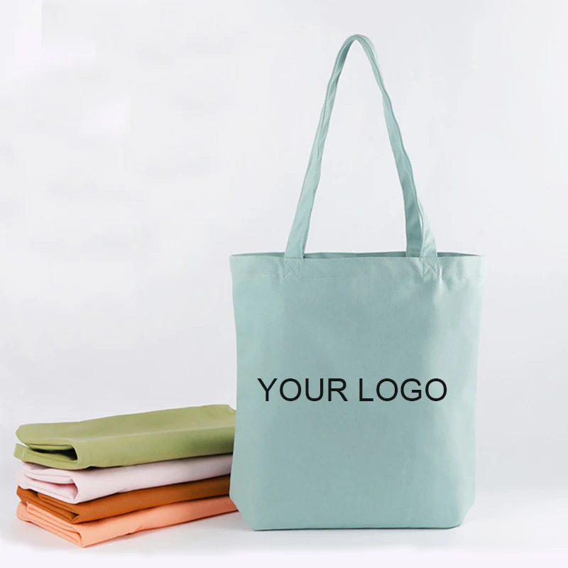 

Custom Logo Eco Friendly Canvas Bags Casual Travel Storage Bags With Print Logo Custom Your Pictures Text Shopping Storage Bags