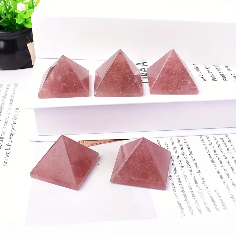 Натуральная клубника искусственный кристалл Йога медитация домашнее украшение