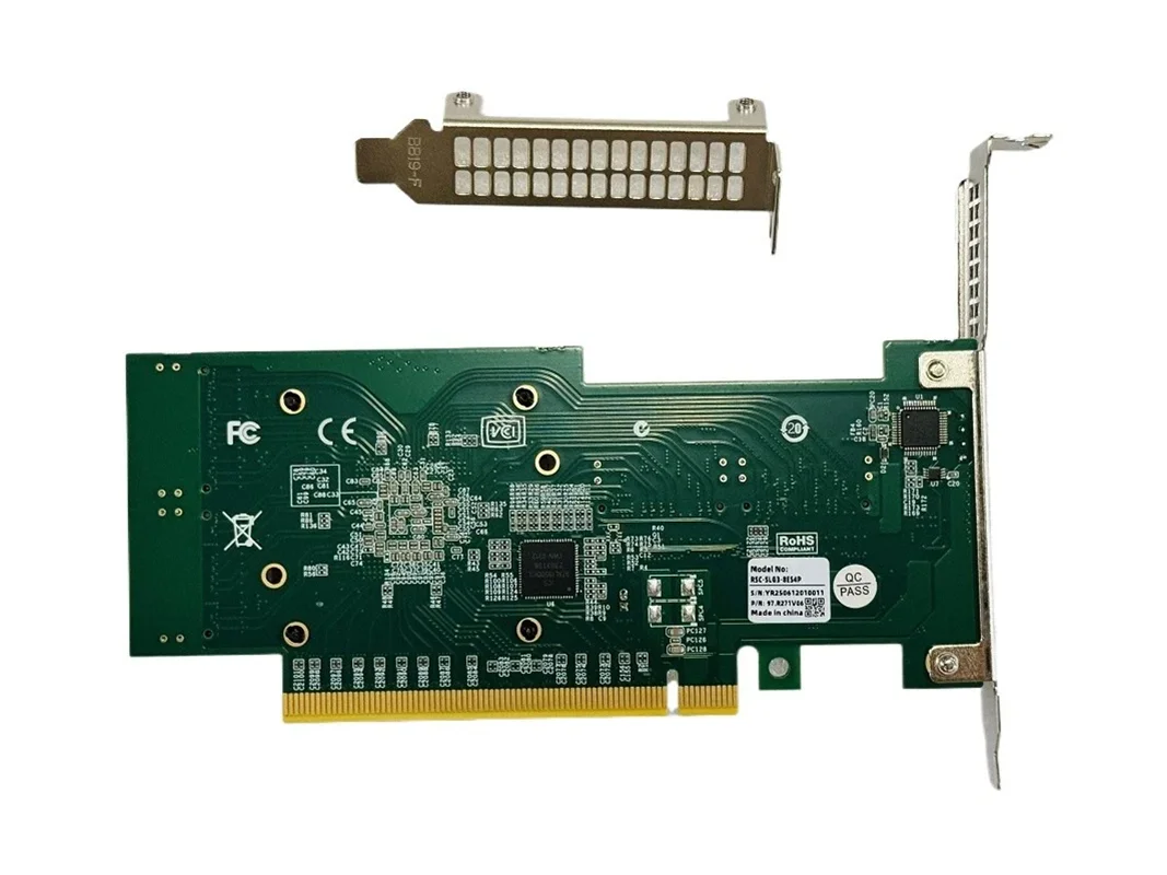Фото 2*адаптер SlimSAS 8i x2 на PCIe4.0 x16, карта усилителя SFF-8654 + кабель 8654-8654 длиной 70 см №3