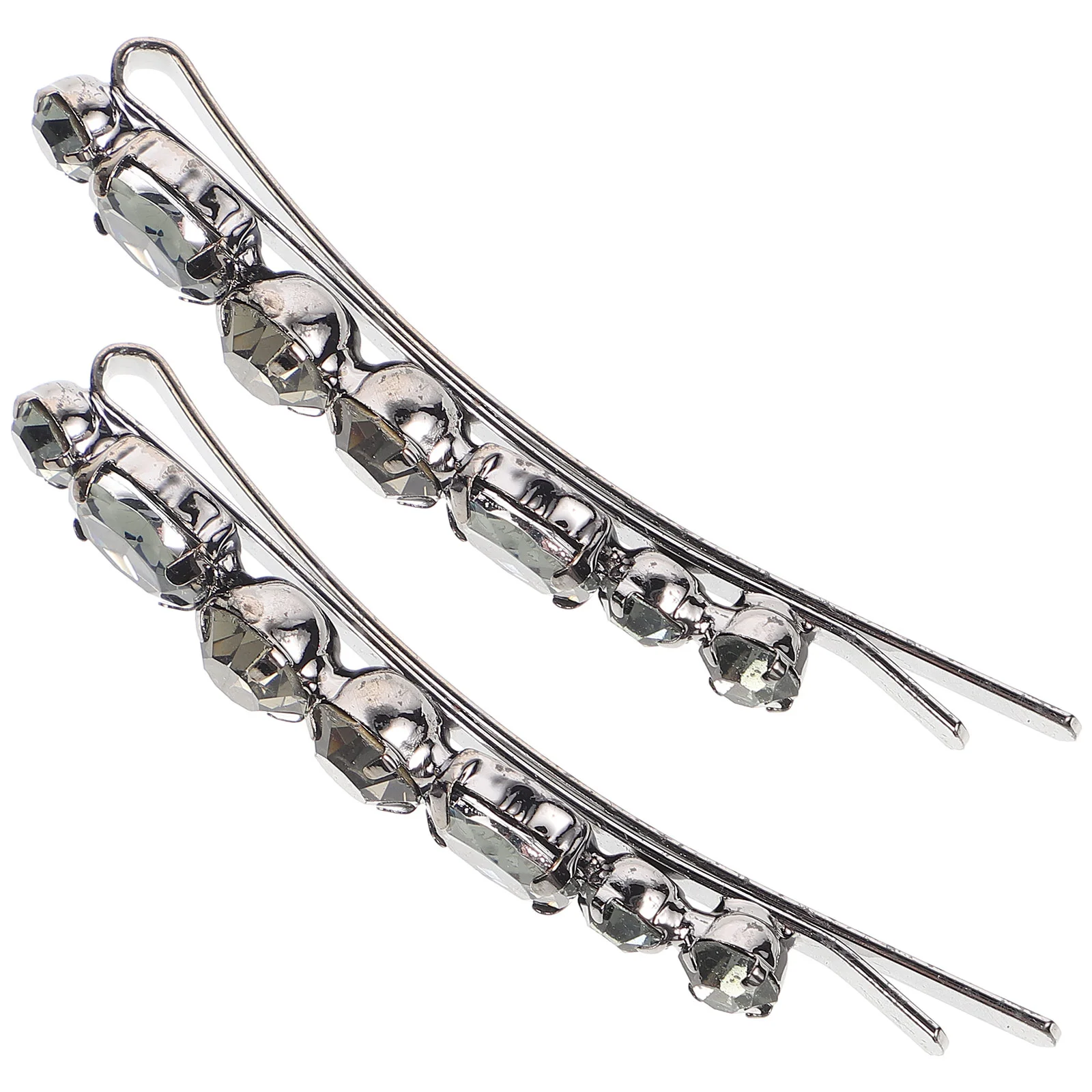 

2pcs Crystal Hair Clips Fashion Temperament Hair Barrettes Hair for Women Girls (Black)