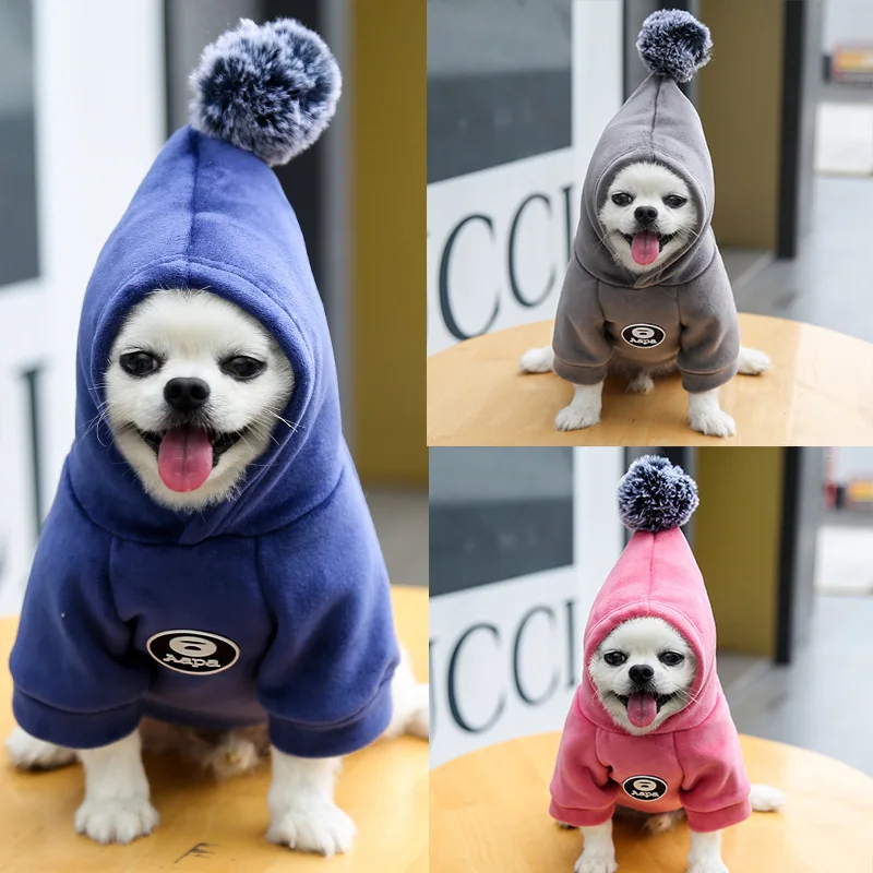 Autumn Winter Dog Jacket Coat Warm Pet Puppy Clothes Hoodies For Small Medium Dogs Sweatshirt Chihuahua French Bulldog perros