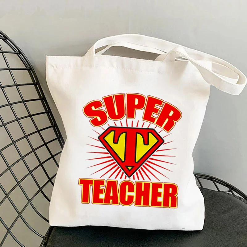 

сумка женская шопер сумка сумка тоут пляжная сумка Новая сумка-тоут с принтом супер учителя, Женская Подарочная Холщовая Сумка, товары для женщин, женская сумка через плечо для покупок, сумки-тоуты для мужчин