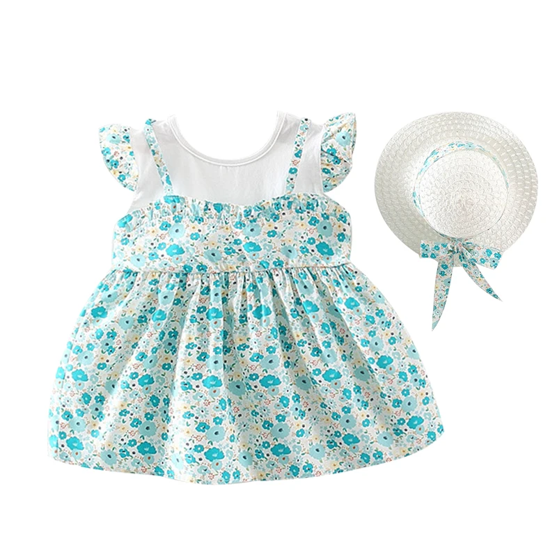 

Комплект летней одежды для новорожденных девочек babzaплюme, милое хлопковое пляжное платье принцессы с цветами без рукавов + сарафан, платья для малышей 155