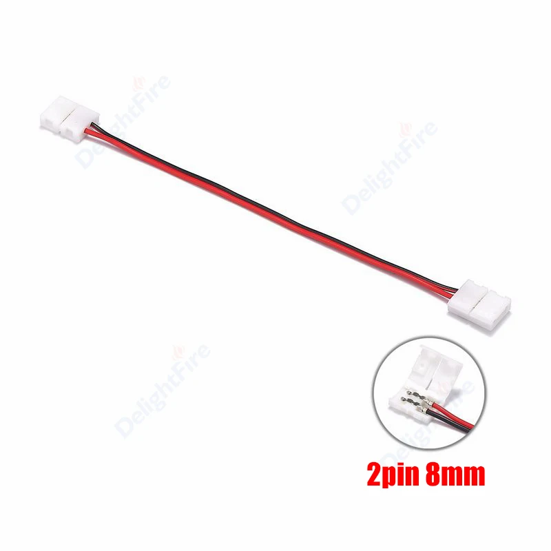 

2pin 8 мм Светодиодная лента разъем с кабелем 22AWG 15 см 2pin 10 мм Светодиодные Ленты Разъемы для 3528 2835 5050 SMD одноцветная Светодиодная лента