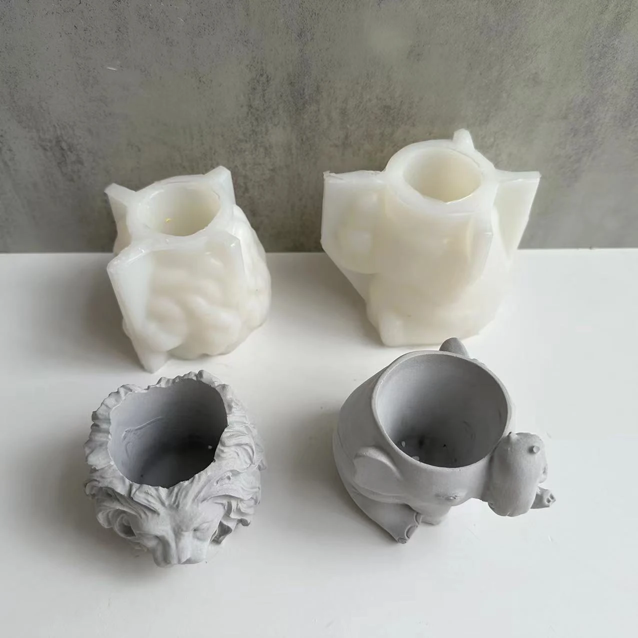 Силиконовая форма в форме слона льва для цветов цветочный горшок гипсовая