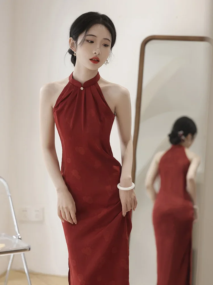 Новый Cheongsam китайский современный длинный без сна qipao винтажные восточные