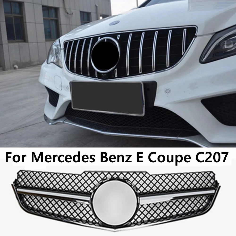 

Решетка для Mercedes Benz E Coupe C207 200 260 320 2010, Parrilla 2014 2017, черный, серебристый передний бампер panamerica GT, стиль гриля