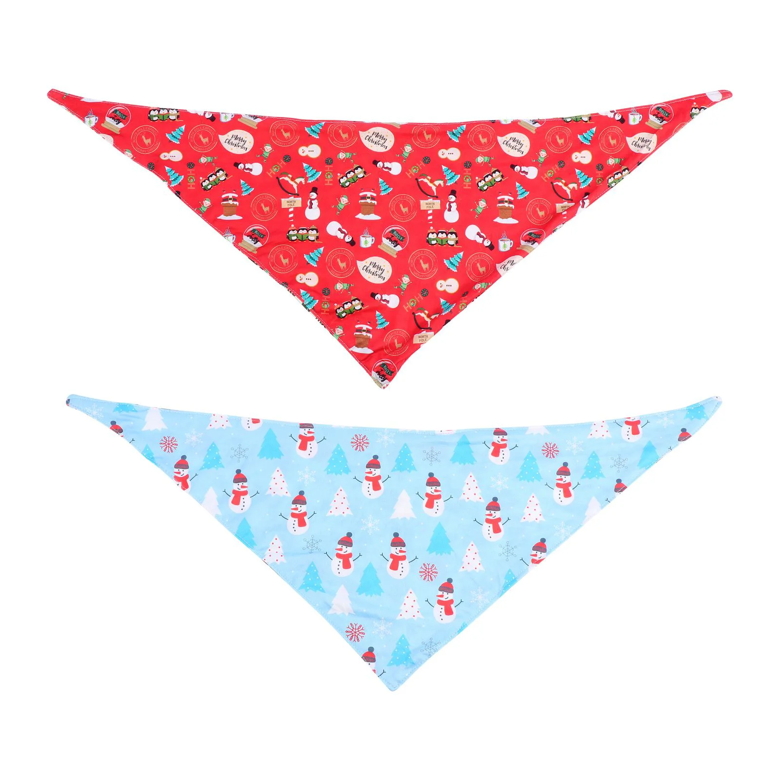 

Dog Christmas Pet Scarf Bib Bandana Trianglebandanas Supplies Necktie Holiday Costume Collar Cat Bibs Santa Kerchief Puppy