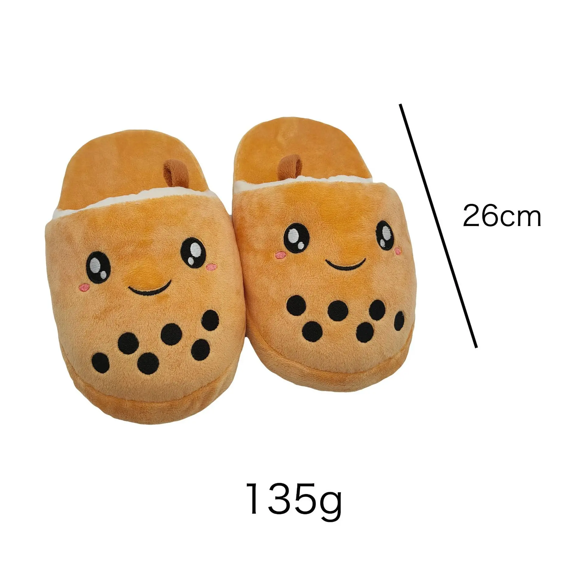 Lovely Milk Tea Slippers For Women Kawaii Fluffy Winter Warm Slippers Woman Cartoon Winter Slippers Funny Shoes