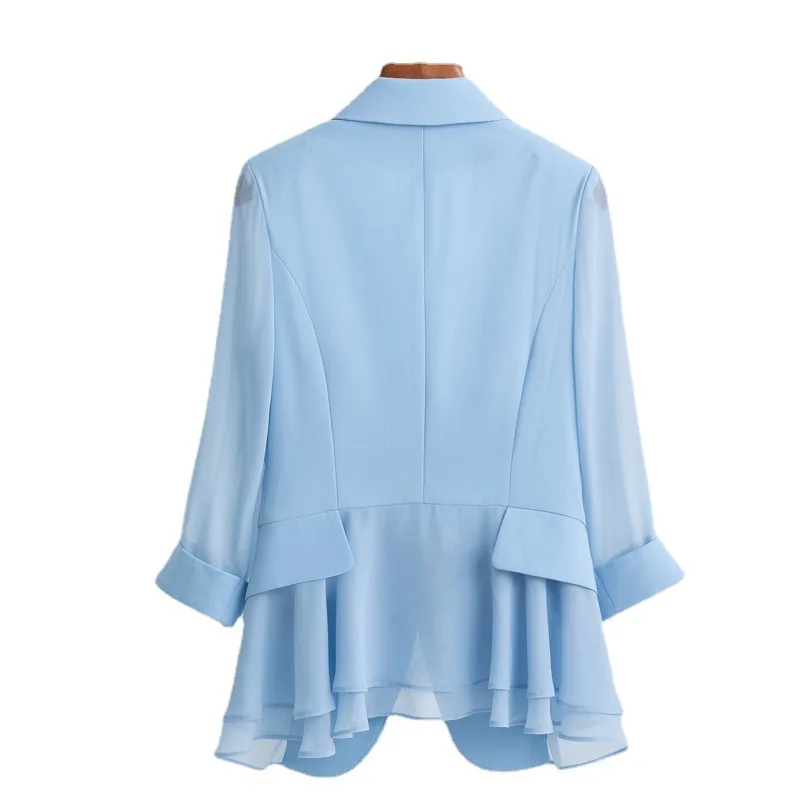 2023 New High Quality Elegant Blazer Women Suit 2 Piece Set Casual Slim Summer Female Jacket All-match Fashion Cropped Pants