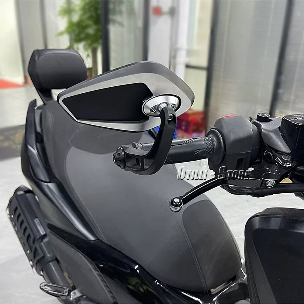 Мотоциклетное черное серебряное зеркало с ручкой X-MAX 300 боковые зеркала для Yamaha