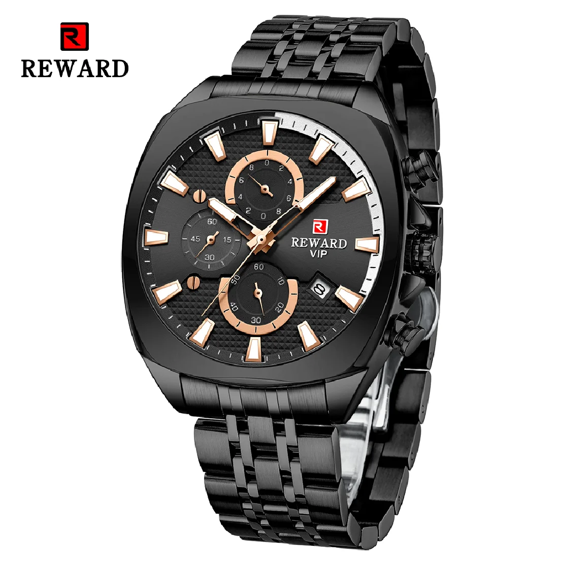 

2022 New REWARD Men Watches Multi-function Sport Wristwatch Stainless Steel Chronograph Luminous Wrist Watch Gift for Male