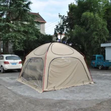 고품질 6 인용 투명 텐트, 6 인용 PVC 텐트, 가족 텐트, 글램핑 텐트, 4 도어 대형 돔 텐트