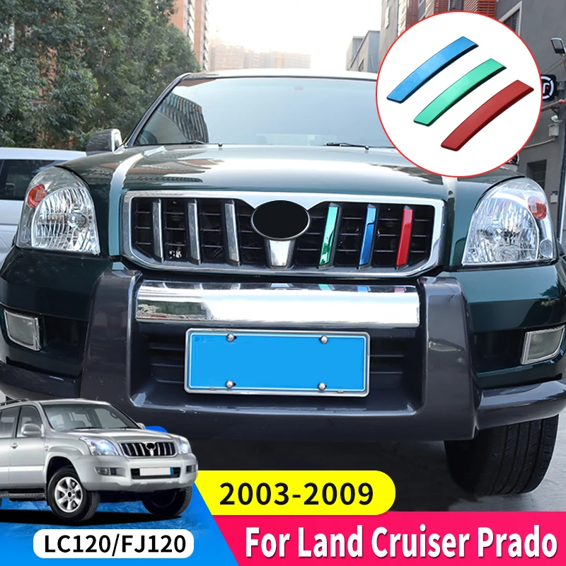 

Stainless Steel Grille Decoration Pieces Suitable for Toyota Land Cruiser Prado 120 Lc120 Modified Front Face Three Colors Grill